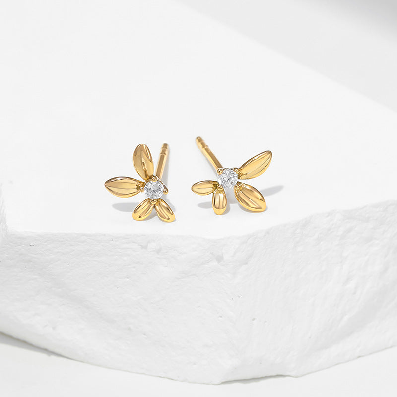 Three Pairs of Retro Style Small Fresh Earrings