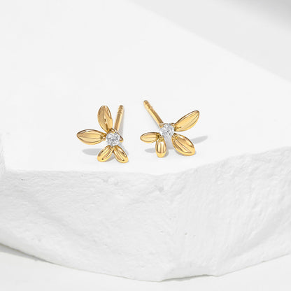 Three Pairs of Retro Style Small Fresh Earrings