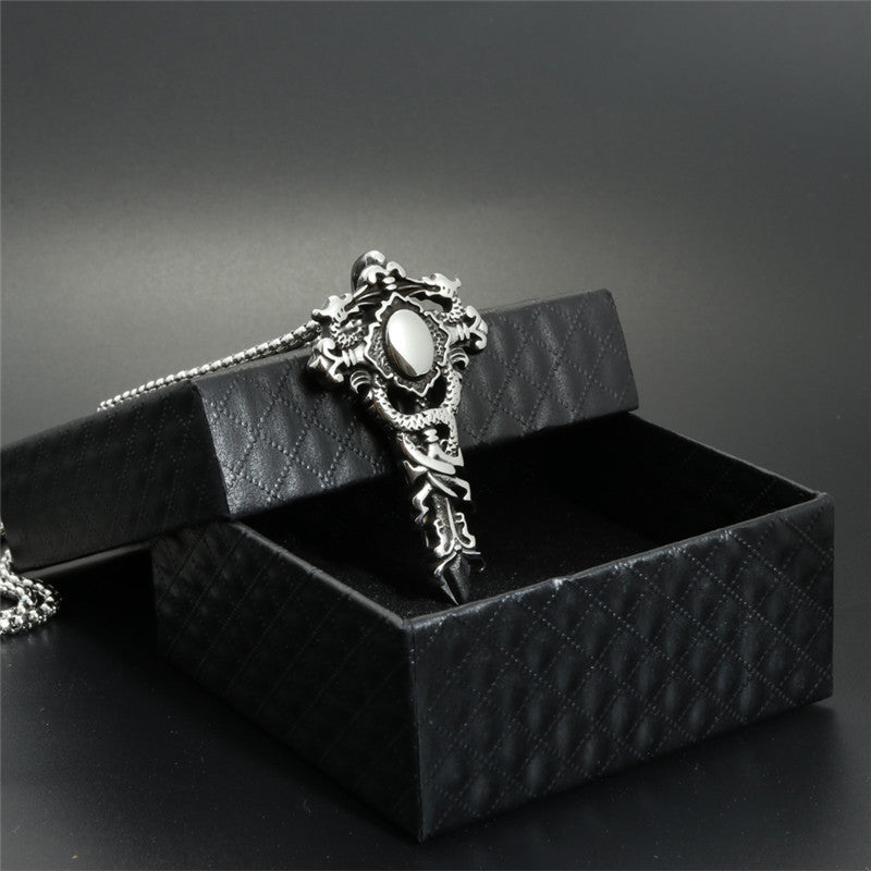 Hip Hop Retro Sword Cross Pendant