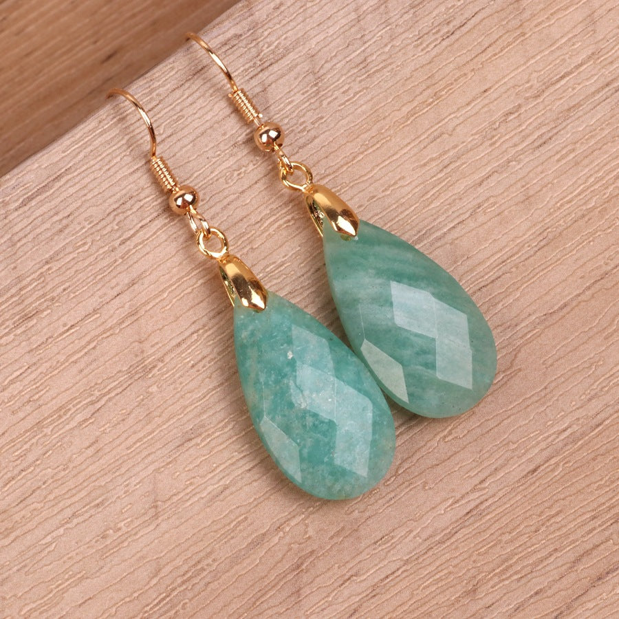 Simple Crystal Cut Drop Earrings