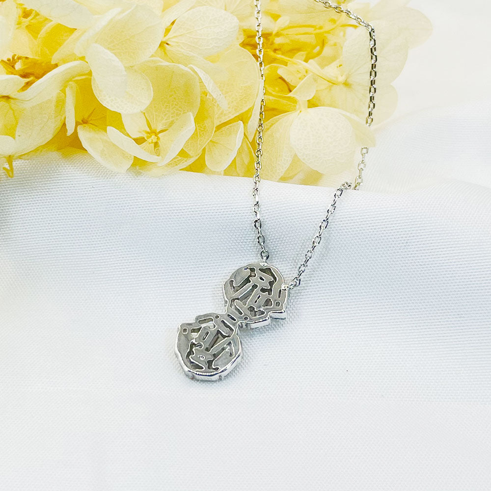 Number 8 Shape White Zircon Earrings