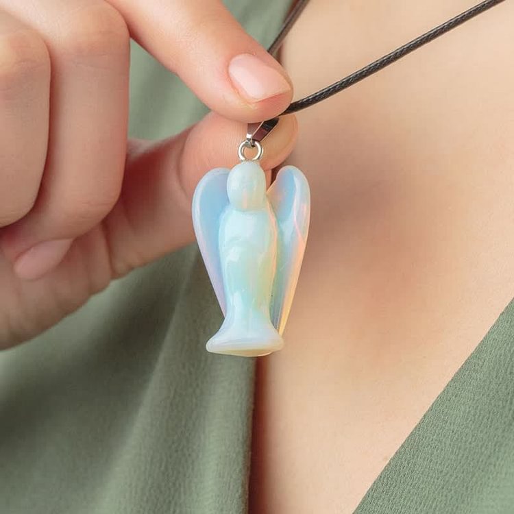 Crystal Guardian Angel Necklace