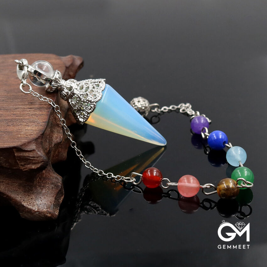Hollow Hexagon Pyramid Crystal Pendant