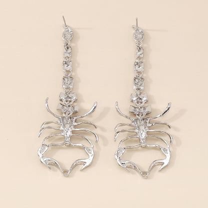 Halloween Scorpion Full Stones Drop Earrings