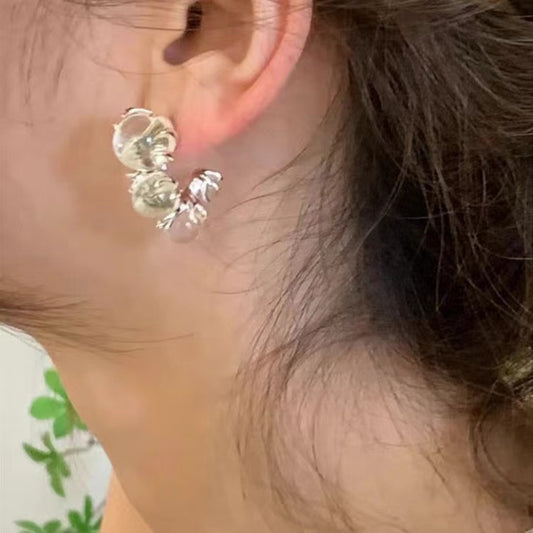 Stylish Simple Personality Transparent Pearl Earrings