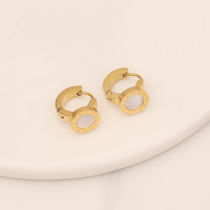 Heart-shaped Stainless Steel Drop Earrings