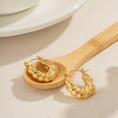 Stainless Steel Hemp Wreath Earrings