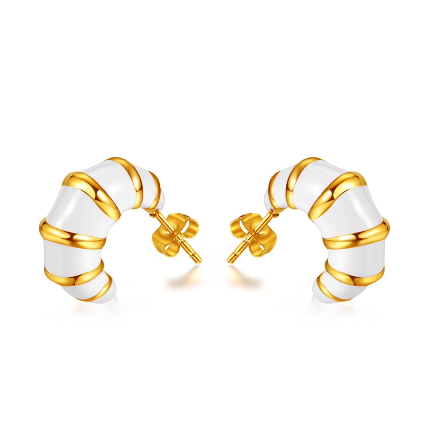 Vintage Dripping Titanium Steel Stud Earrings