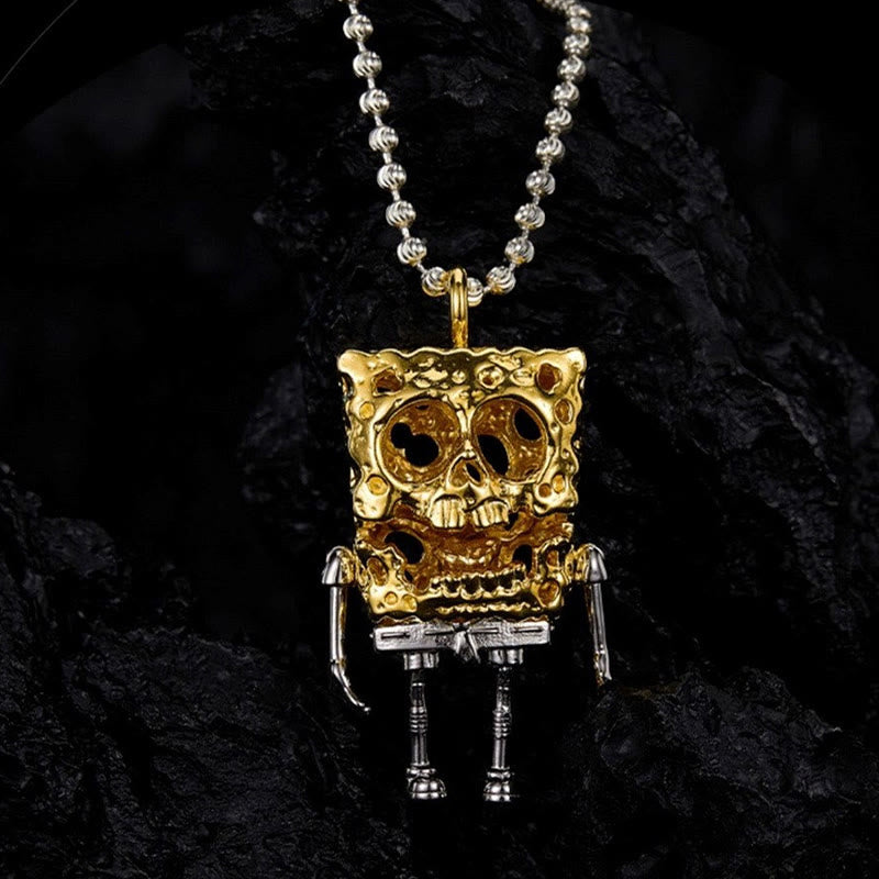Sponge Skull Machine Design Creative Necklace