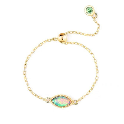 Marquise Chain Faux Opal Ring