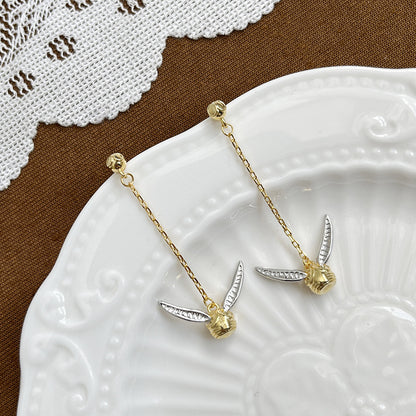 Snitch Drop Earrings Niche Design Earrings