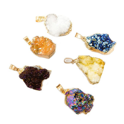 Natural Crystal Geode Pendant