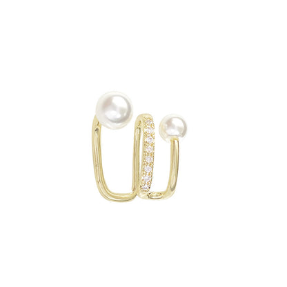 Multi-layer Pearl Ear Clip Simple Temperament