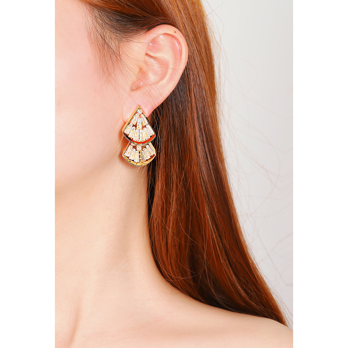 Vintage Fan Adjustable Earrings