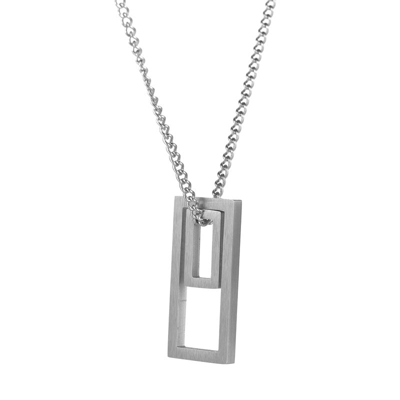Steel Titanium Necklace Niche Geometric Fashion Design Sense Does Not Fade