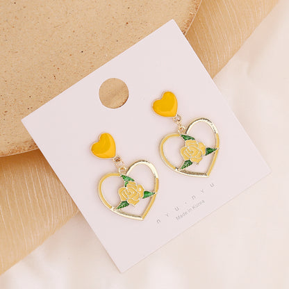 Fashion Flowers Love Earrings