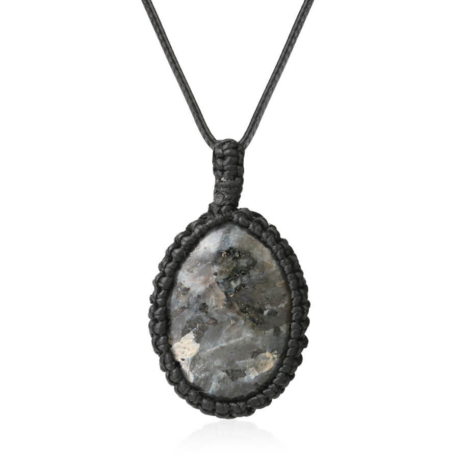 Oval Crystal Woven Necklace