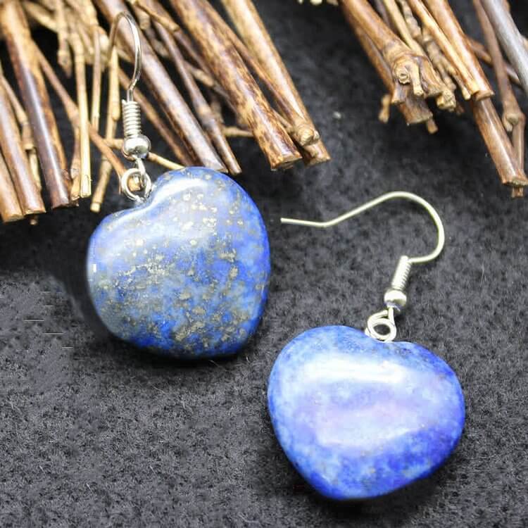 Crystal Heart Healing Earrings