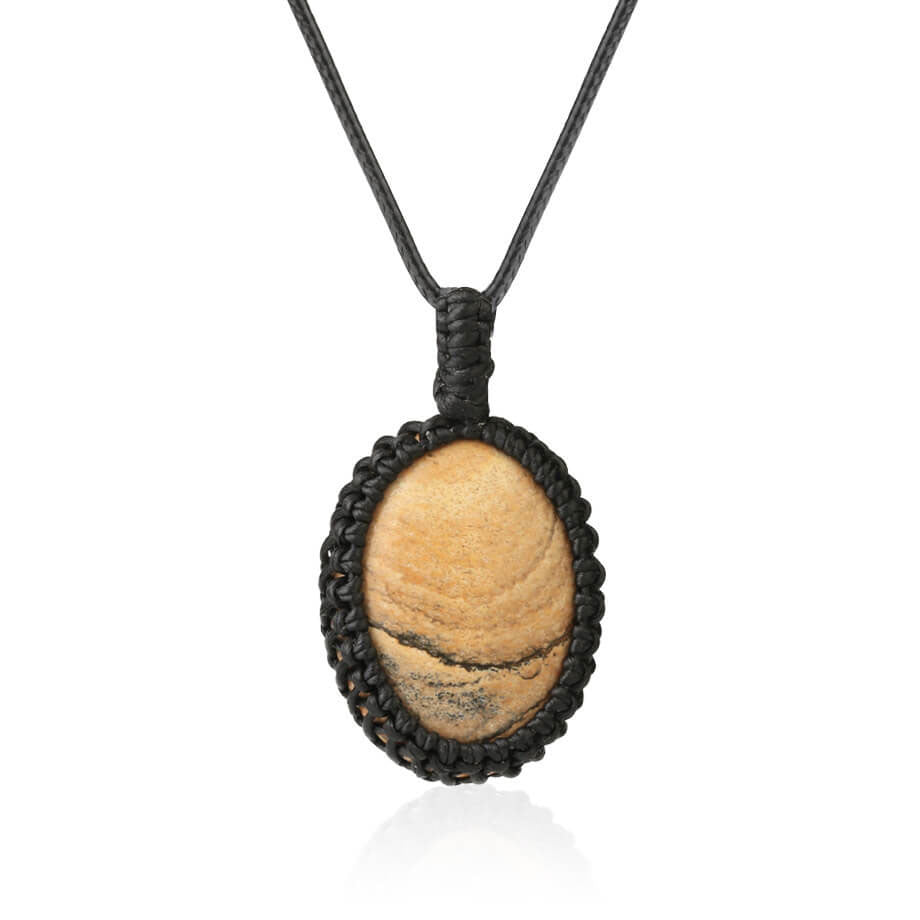 Oval Crystal Woven Necklace