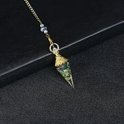 Crystal Resin Hexagonal Pyramid Pendulum