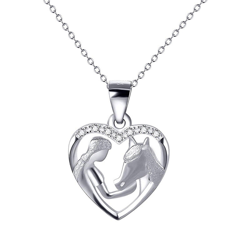 Girl and Horse Fashion Necklace