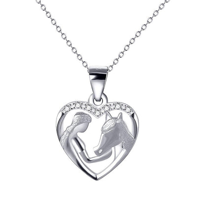 Girl and Horse Fashion Necklace