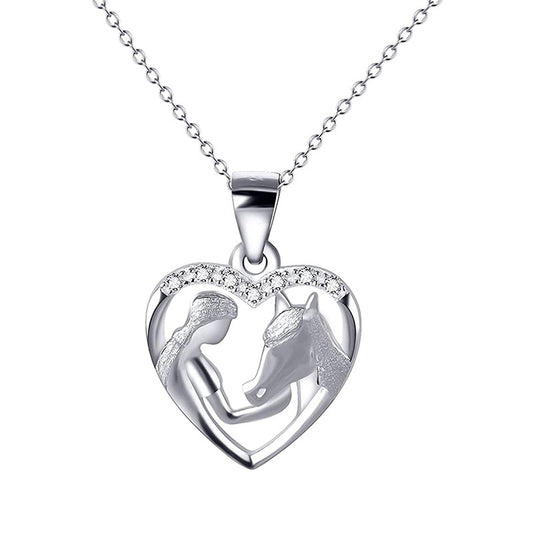 Girl and Horse Fashion Necklace