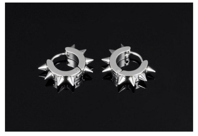 Stainless Steel Cone Hoop Earrings