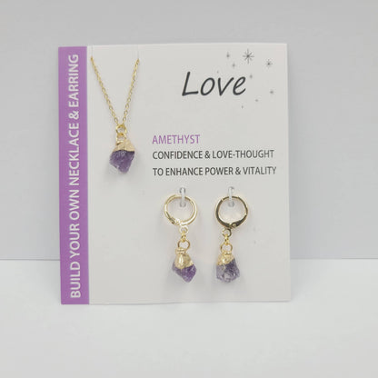 Gold-plated Stainless Steel Necklace Earrings