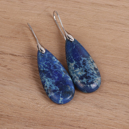 Drop Blue Dangling Earrings