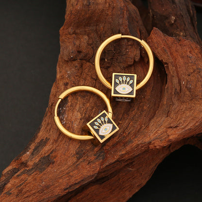 Stainless Steel Dripping Eye Earrings