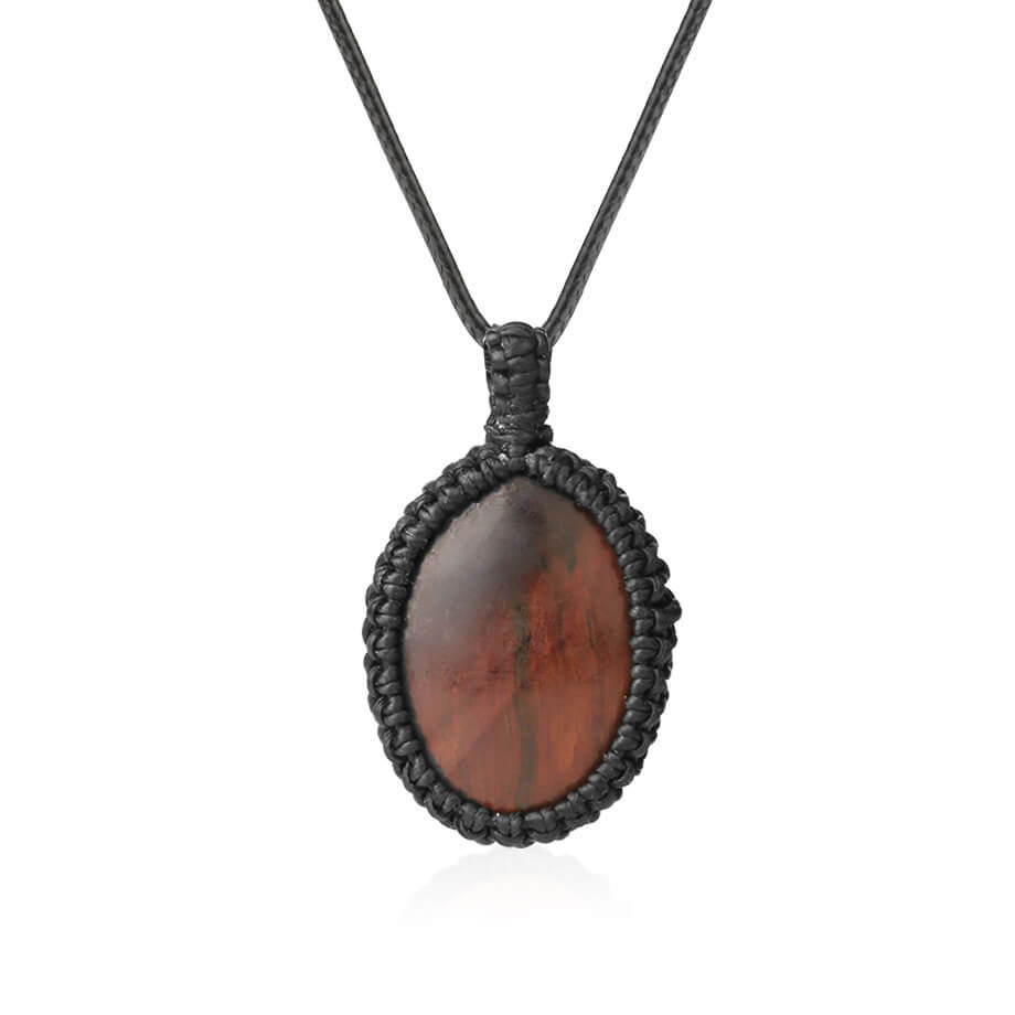 Oval Crystal Woven Necklace