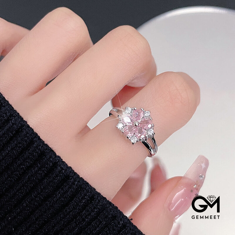 Snowflake Butterfly Double Layer with Open Ring