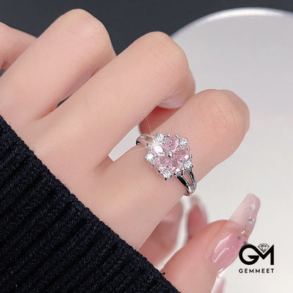 Snowflake Butterfly Double Layer with Open Ring