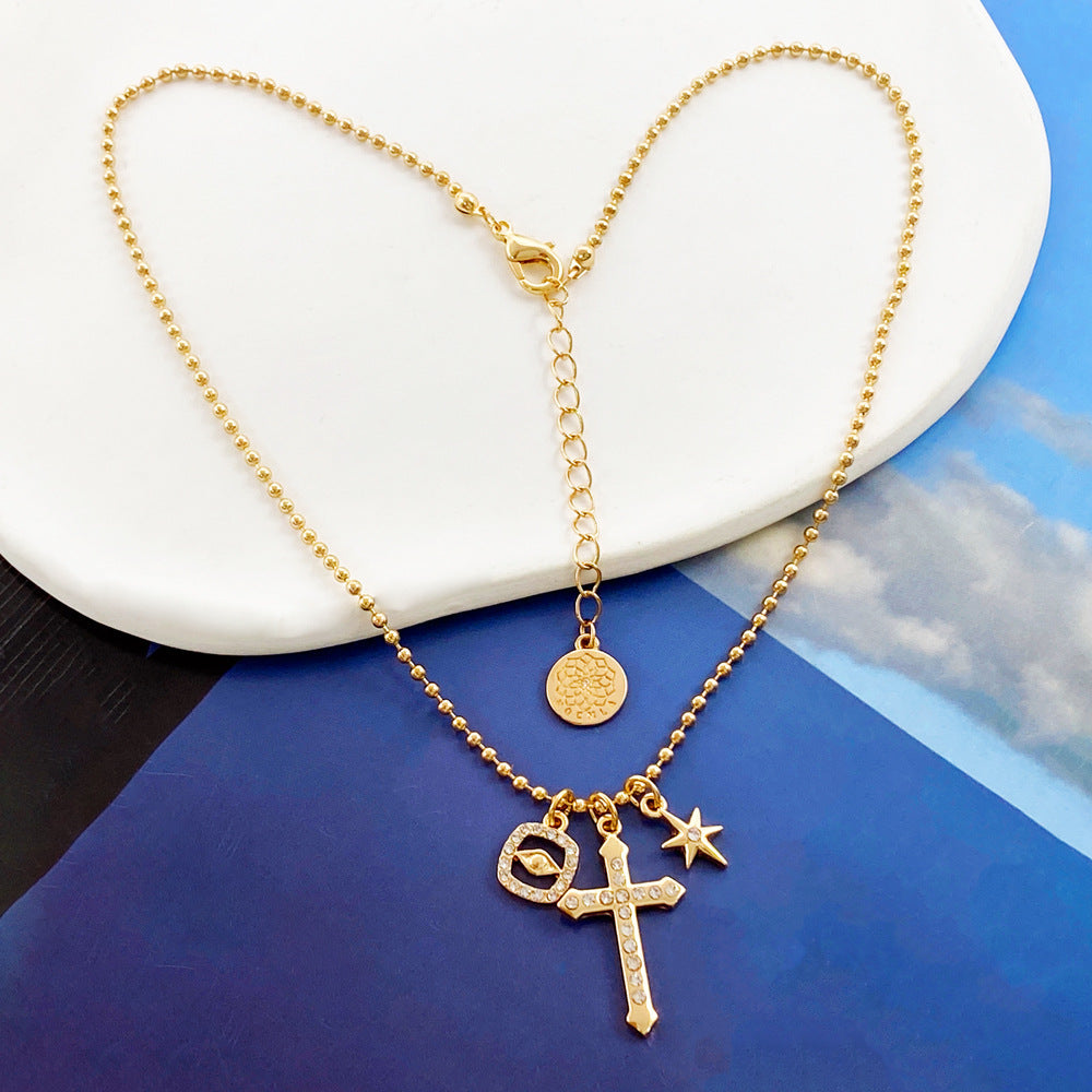Cross Hexagram Devil's Eye Necklace