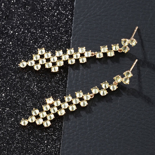 Personalized Long Zirconia Earrings