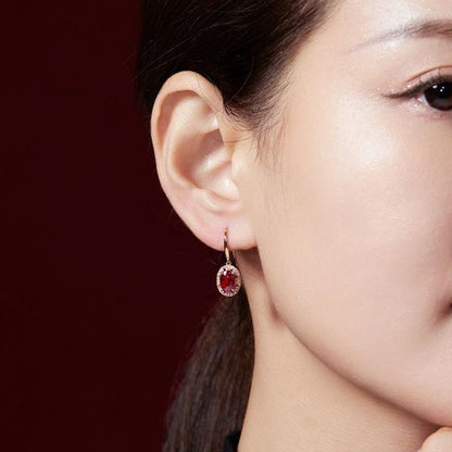 Faxul Pigeon Blood Tourmaline Earrings