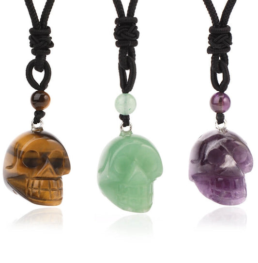 Crystal Halloween Skull Acrylic One-piece Necklace