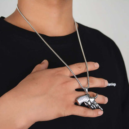 Men's Stainless Steel Pistol Necklace