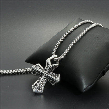 Star Point Cross Punk Pendant