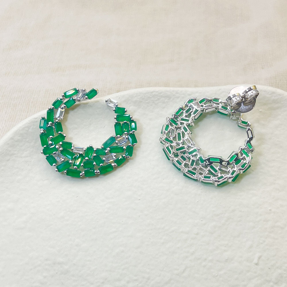 Sugar Shape Zircon Earrings