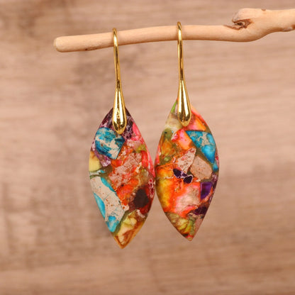 Flower Color Lancet Pop Earrings