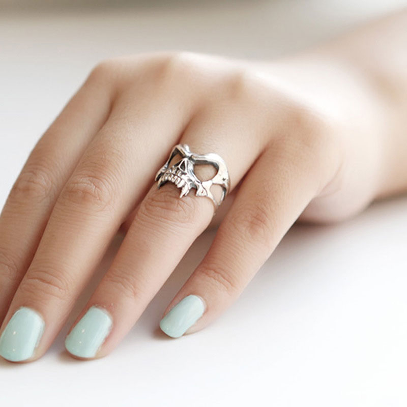 Retro Men'S Hip Hop Skull Mask Ring