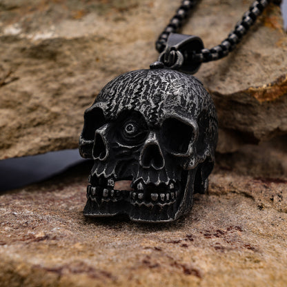 Vintage Double-sided One-eyed Ghost Skull Pendant