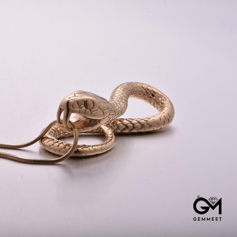 Gold-plated Stainless Steel Cobra Necklace