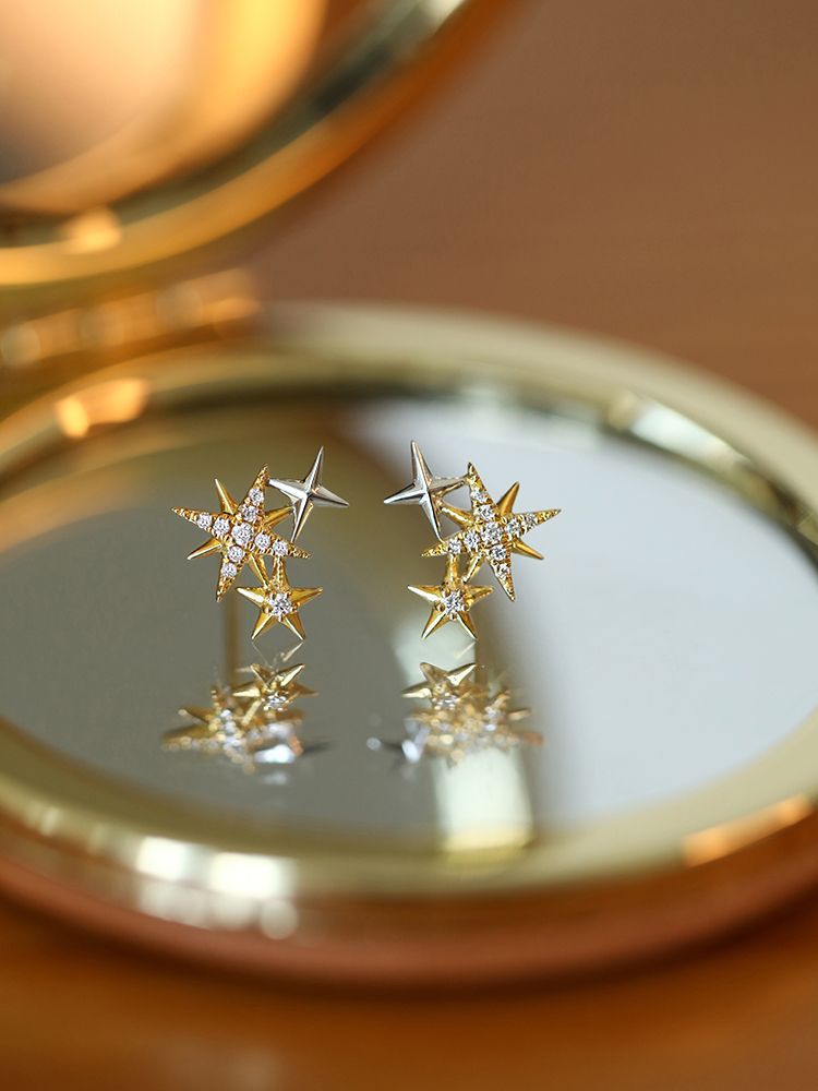 Small Fireworks Light Luxury Niche Design All Matching Earrings