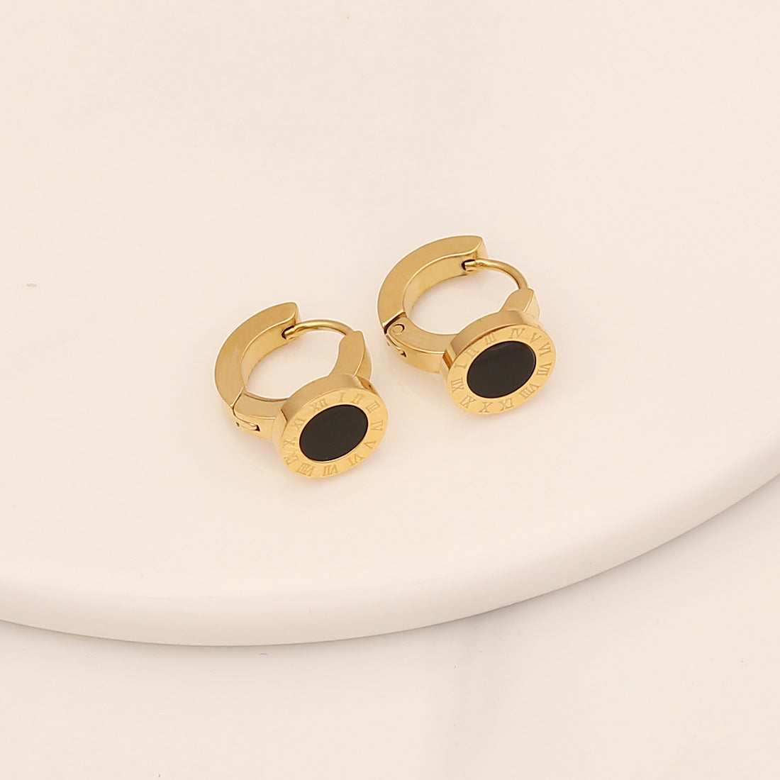 Heart-shaped Stainless Steel Drop Earrings