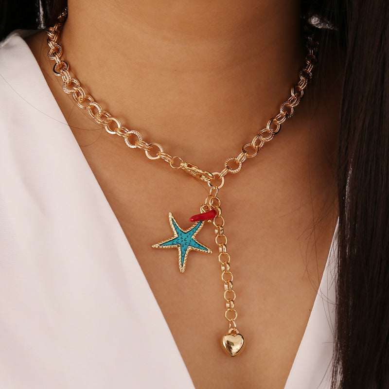 Starfish Turtle Love Bohemian Necklace