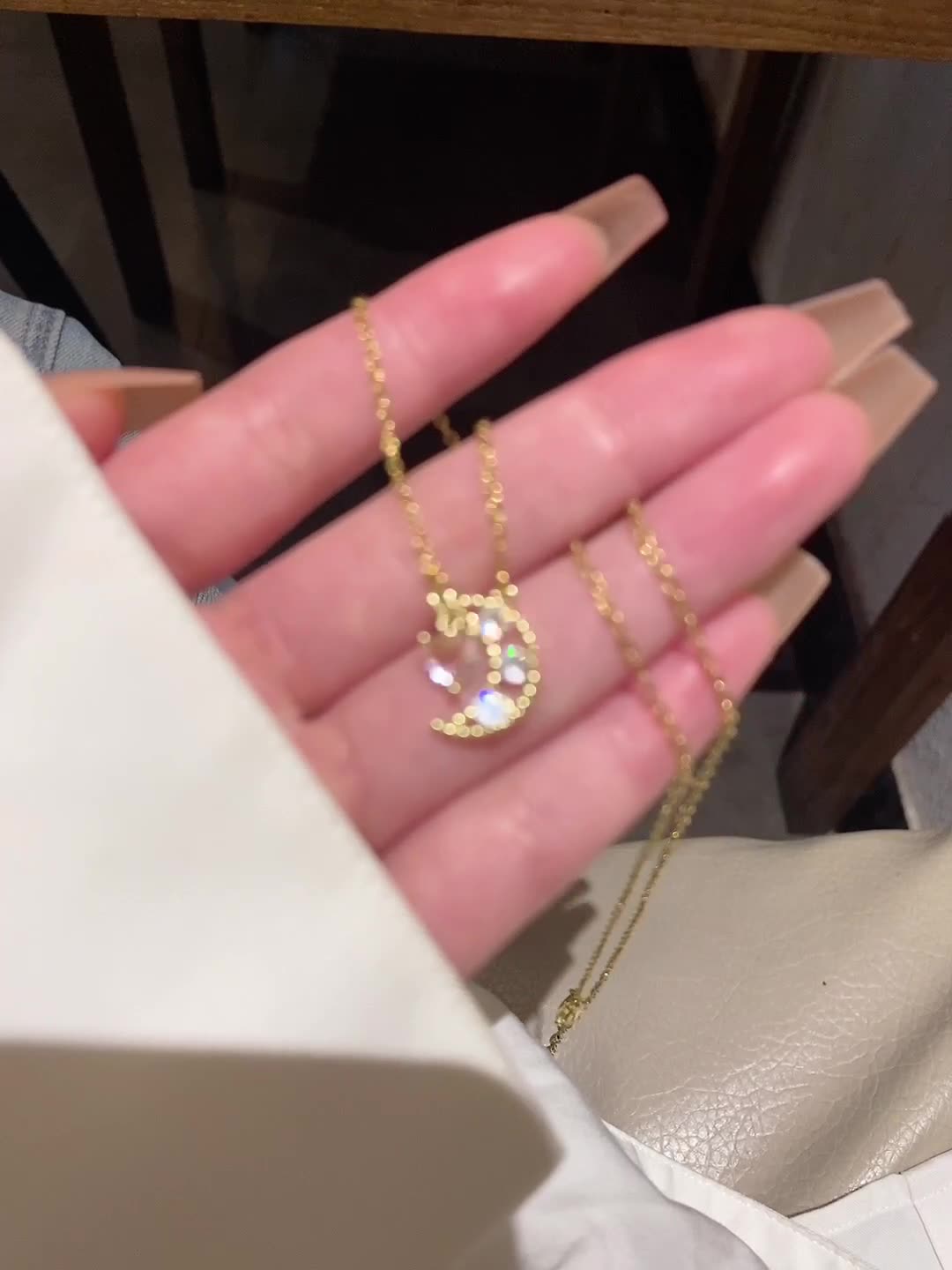 Dream Star Moon Light Luxury Titanium Steel Necklace