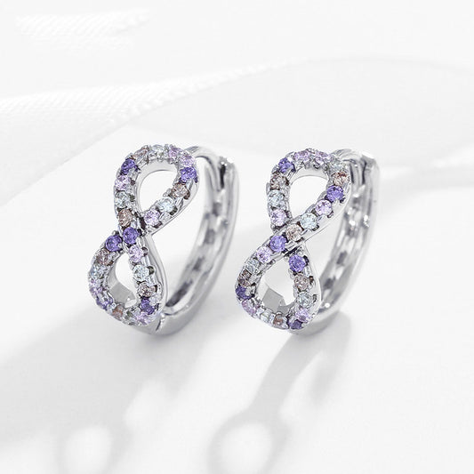 Figure 8 Full-studded Zircon Niche Temperament Earrings